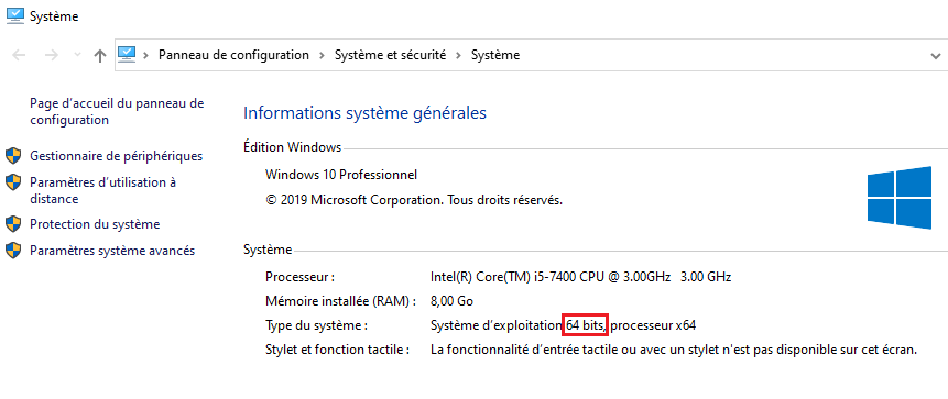 Connaître le type de système pour installer l'éditeur Mu pour Python